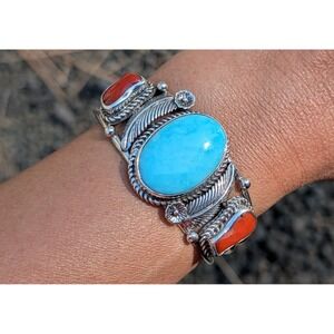 Navajo Sterling Silver Cuff Bracelet Genuine Native American Jewelry 6.25 **